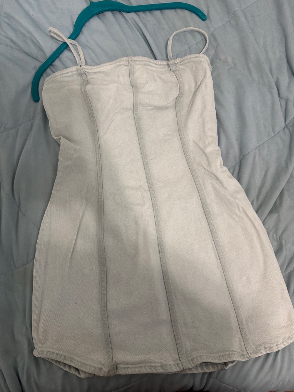 White Strapless Corset-Style Mini Dress